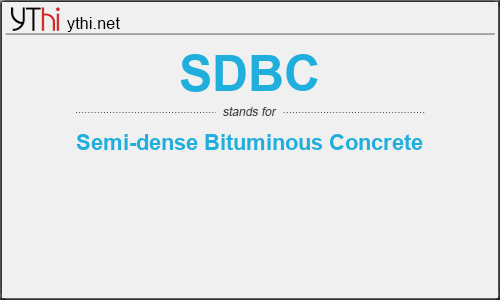 What does SDBC mean? What is the full form of SDBC?