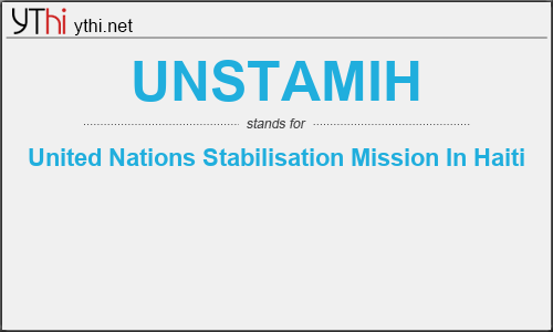 What does UNSTAMIH mean? What is the full form of UNSTAMIH?