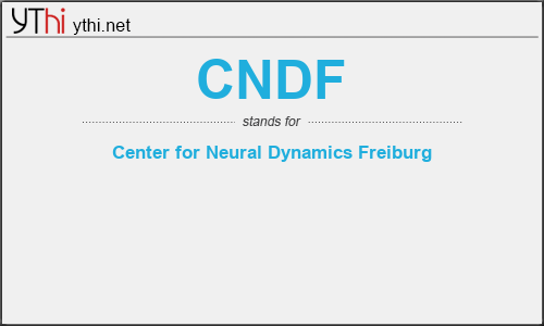 What does CNDF mean? What is the full form of CNDF?