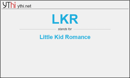 What does LKR mean? What is the full form of LKR?