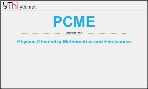 What does PCME mean? What is the full form of PCME?