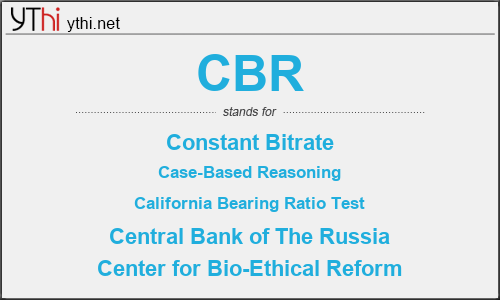 What does CBR mean? What is the full form of CBR?