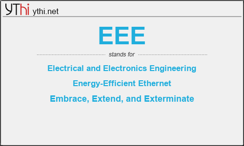 What does EEE mean? What is the full form of EEE?