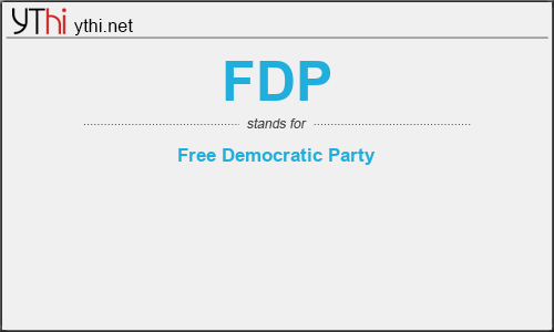 What does FDP mean? What is the full form of FDP?