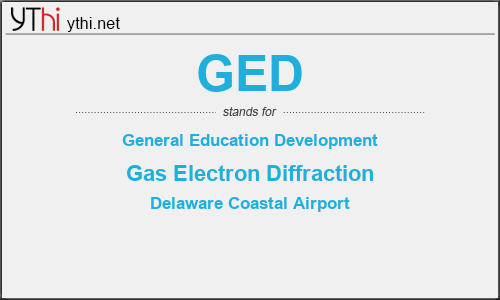What does GED mean? What is the full form of GED?