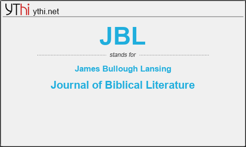 What does JBL mean? What is the full form of JBL?