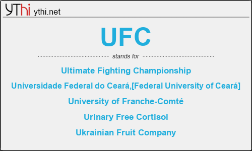 What does UFC mean? What is the full form of UFC?