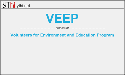 What does VEEP mean? What is the full form of VEEP?