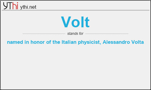 What does VOLT mean? What is the full form of VOLT?