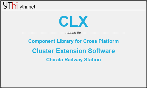 What does CLX mean? What is the full form of CLX?