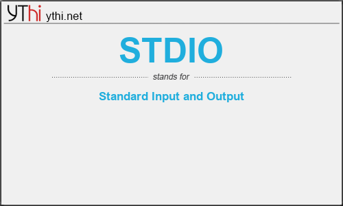 What does STDIO mean? What is the full form of STDIO?