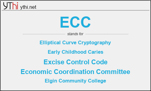 What does ECC mean? What is the full form of ECC?
