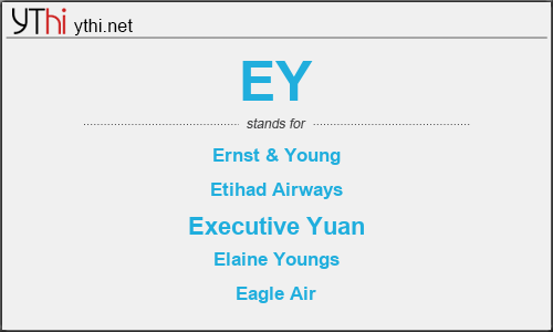 What does EY mean? What is the full form of EY?