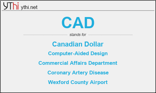 What does CAD mean? What is the full form of CAD?