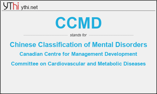 What does CCMD mean? What is the full form of CCMD?