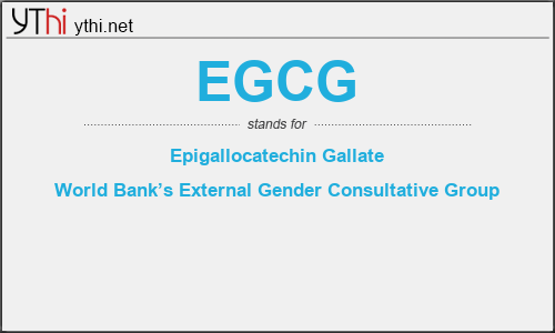 What does EGCG mean? What is the full form of EGCG?