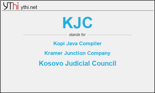 What does KJC mean? What is the full form of KJC?