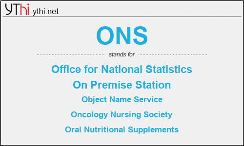 What does ONS mean? What is the full form of ONS?