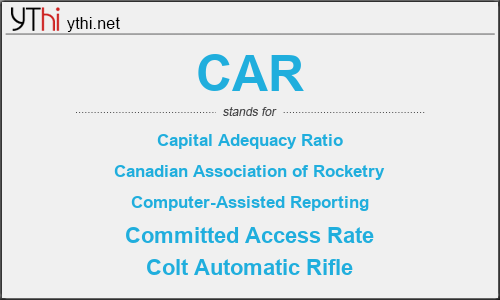 What does CAR mean? What is the full form of CAR?