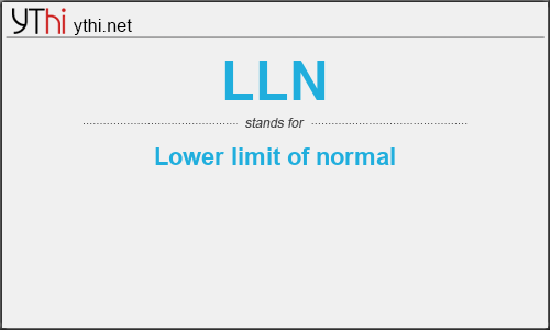 What does LLN mean? What is the full form of LLN?