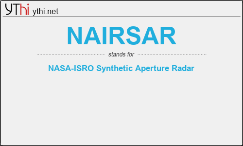 What does NAIRSAR mean? What is the full form of NAIRSAR?