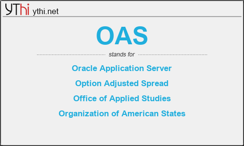 What does OAS mean? What is the full form of OAS?