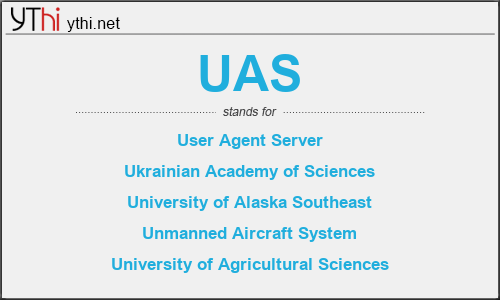 What does UAS mean? What is the full form of UAS?