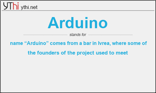 What does ARDUINO mean? What is the full form of ARDUINO?