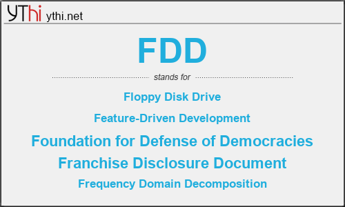 What does FDD mean? What is the full form of FDD?