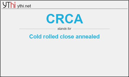 What does CRCA mean? What is the full form of CRCA?