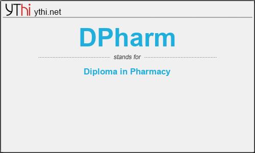 What does DPHARM mean? What is the full form of DPHARM?