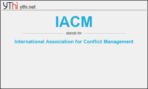 What does IACM mean? What is the full form of IACM?