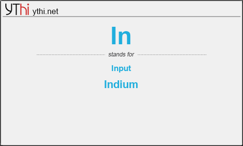 What does IN mean? What is the full form of IN?