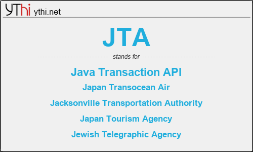 What does JTA mean? What is the full form of JTA?