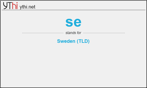 What does SE mean? What is the full form of SE?