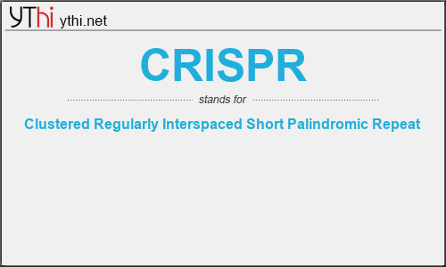 What does CRISPR mean? What is the full form of CRISPR?