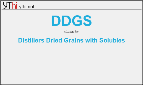 What does DDGS mean? What is the full form of DDGS?
