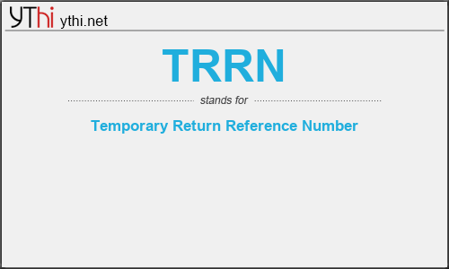 What does TRRN mean? What is the full form of TRRN?