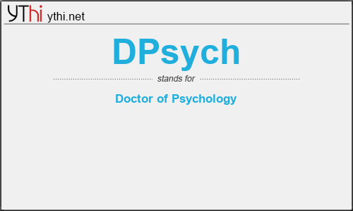 What does DPSYCH mean? What is the full form of DPSYCH?