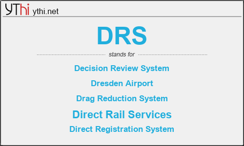 What does DRS mean? What is the full form of DRS?