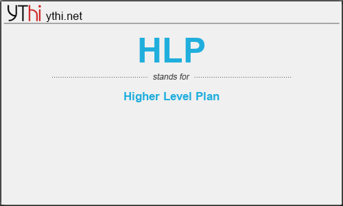 What does HLP mean? What is the full form of HLP?