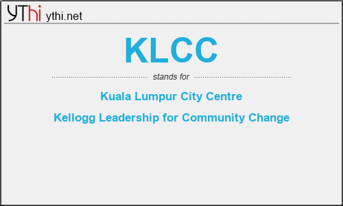 What does KLCC mean? What is the full form of KLCC?