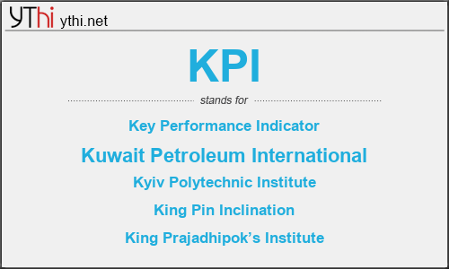 What does KPI mean? What is the full form of KPI?