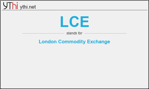 What does LCE mean? What is the full form of LCE?