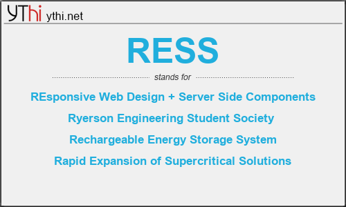 What does RESS mean? What is the full form of RESS?