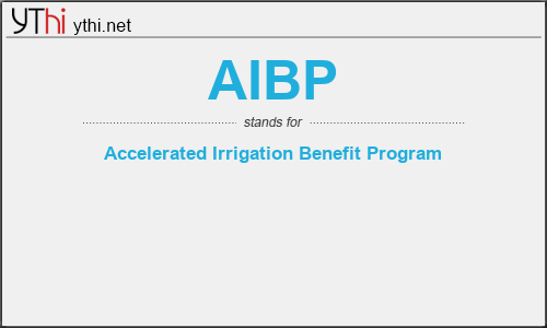 What does AIBP mean? What is the full form of AIBP?