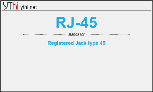 What does RJ-45 mean? What is the full form of RJ-45?