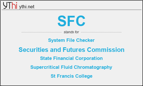 What does SFC mean? What is the full form of SFC?