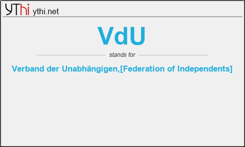 What does VDU mean? What is the full form of VDU?
