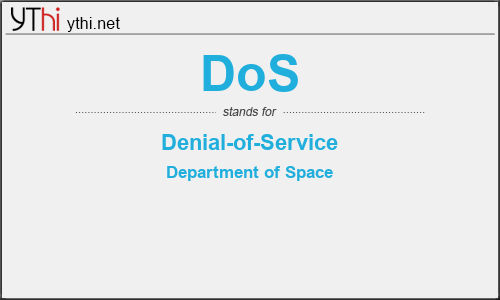 What does DOS mean? What is the full form of DOS?